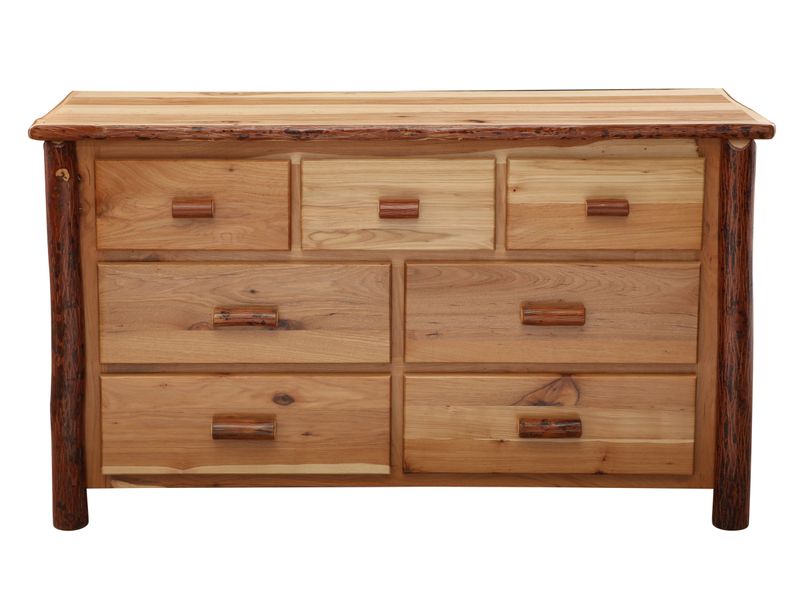 Hickory Log Seven Drawer Dresser - Slate - Premium Line 4