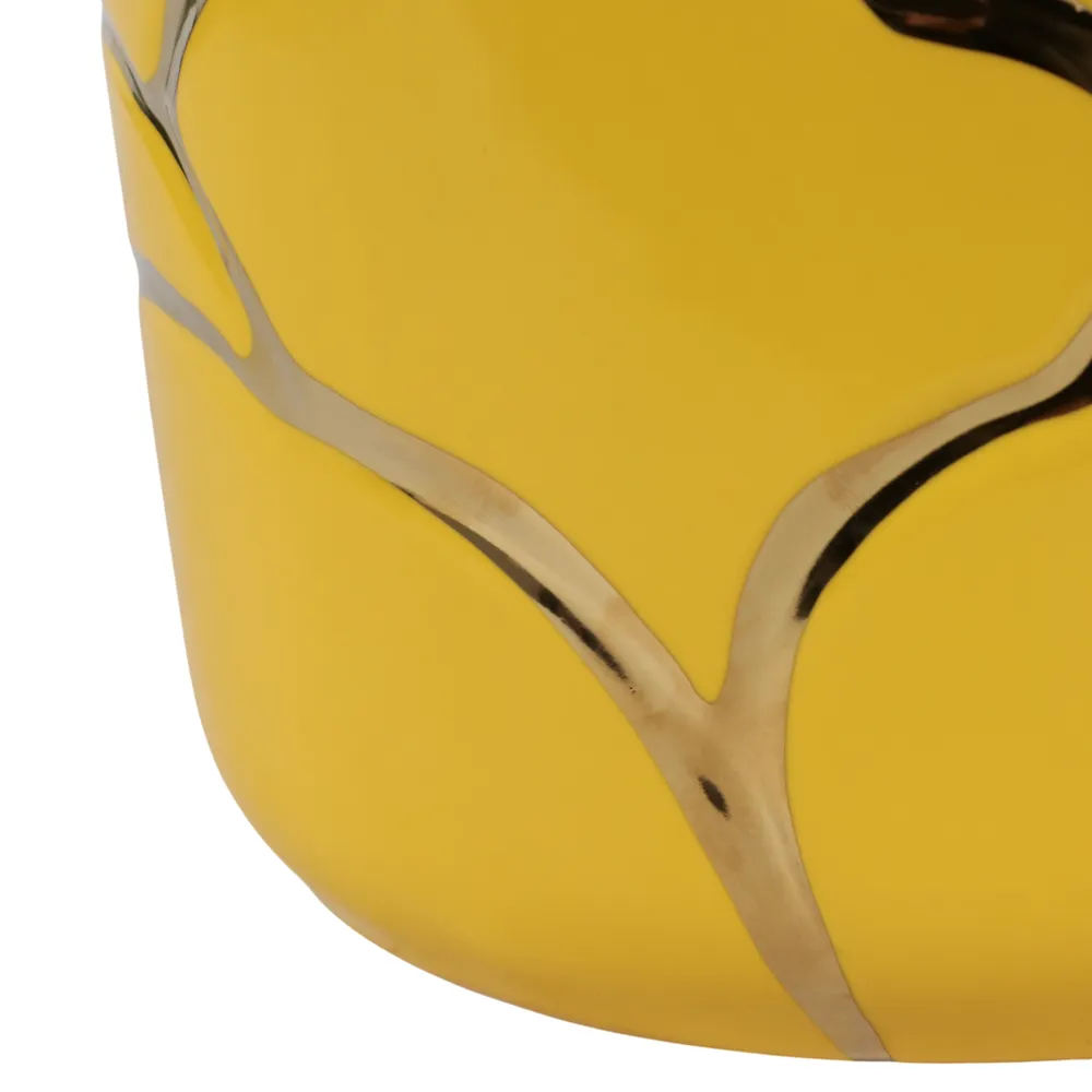 BRIGHTONROSE SET OF 2 YELLOW PLANTER 7 (IN)