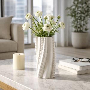 CALDERFIELD IVORY VASE 13 (IN) 11