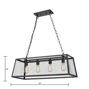 Grange 31'' Wide 4-Light Chandelier - Oil Rubbed Bronze 2