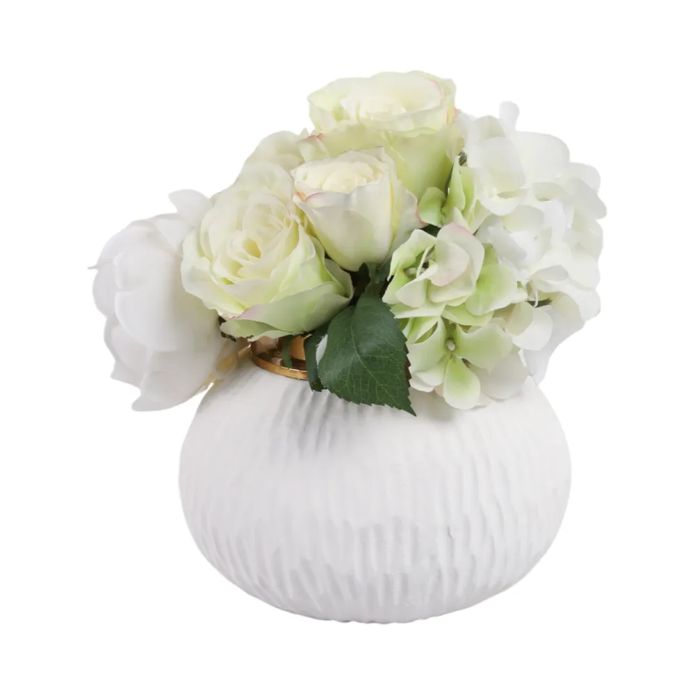 ADLERCREST WHITE VASE 6 (IN)