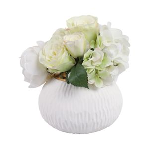 ADLERCREST WHITE VASE 6 (IN) 3
