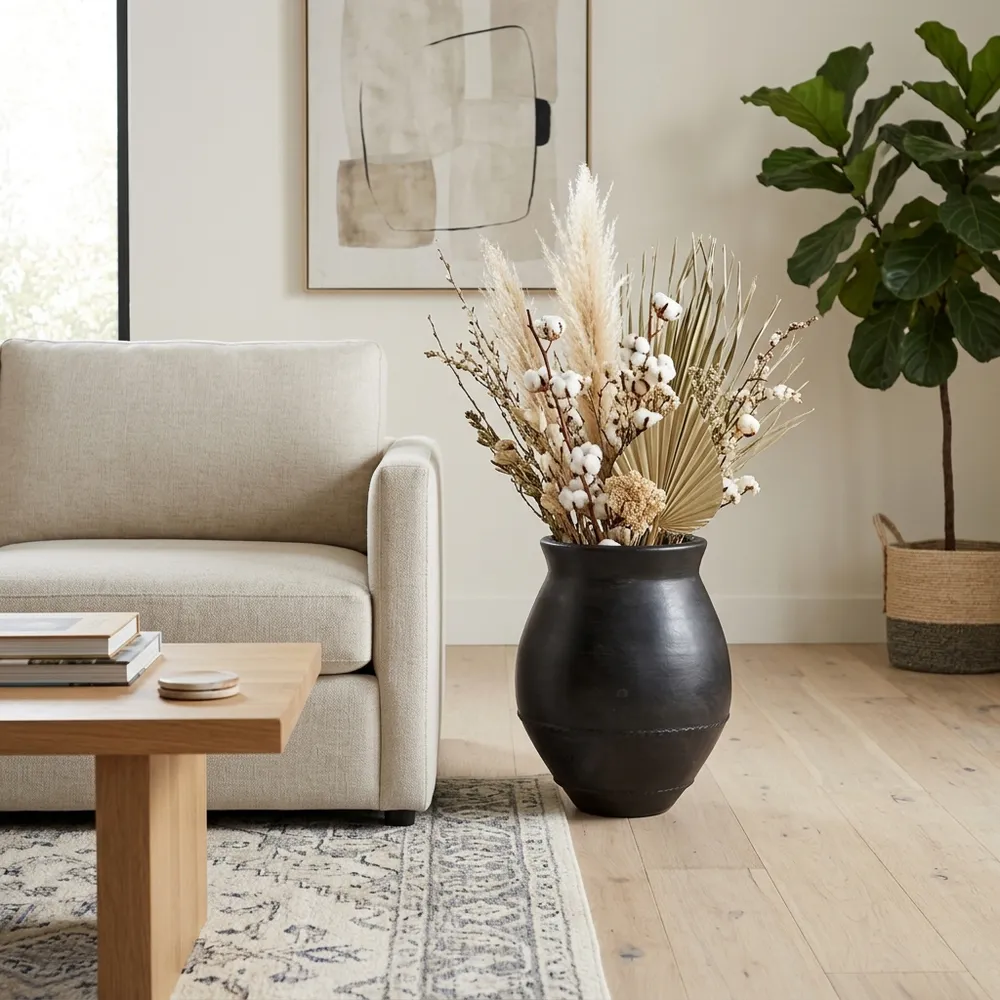 LARKVIEW BLACK VASE 20 (IN)