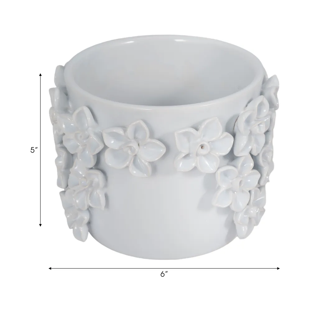 ELWINCROSS WHITE PLANTER 6 (IN)