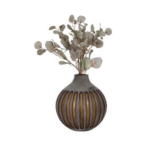 HAMDENSIDE GRAY GLASS VASE 12 (IN) 3