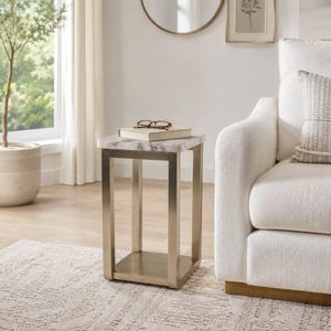 ADLERBURN WHITE TABLE 25 (IN) 12