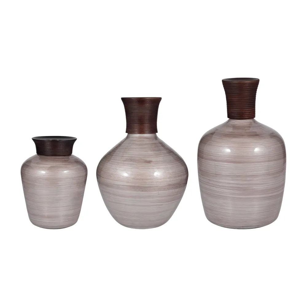 ELDONWICK BROWN GLASS VASE 16 (IN)