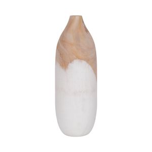 DRAKELEY TAN GLASS VASE 19 (IN) 4