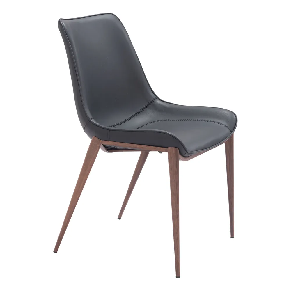Magnus Dining Chair Black & Walnut