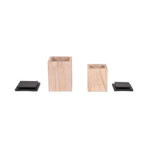 DRAPERMILL SET OF 2 BROWN BOXES 9 (IN) 3