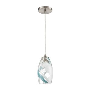 Turbulence 5'' Wide 1-Light Mini Pendant - Satin Nickel 2