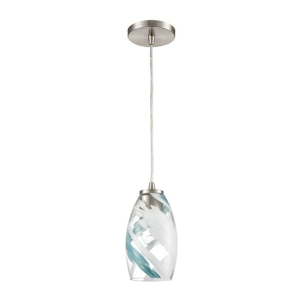 Turbulence 5'' Wide 1-Light Mini Pendant - Satin Nickel
