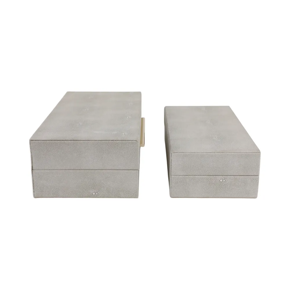 DAVINPARK SET OF 2 IVORY BOXES 4 (IN)