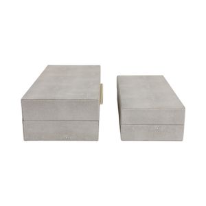 DAVINPARK SET OF 2 IVORY BOXES 4 (IN) 4