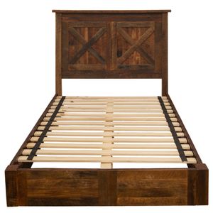 Barnwood Barndoor Platform Bed - Cal King 3