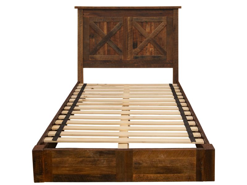 Barnwood Barndoor Platform Bed - Queen 3