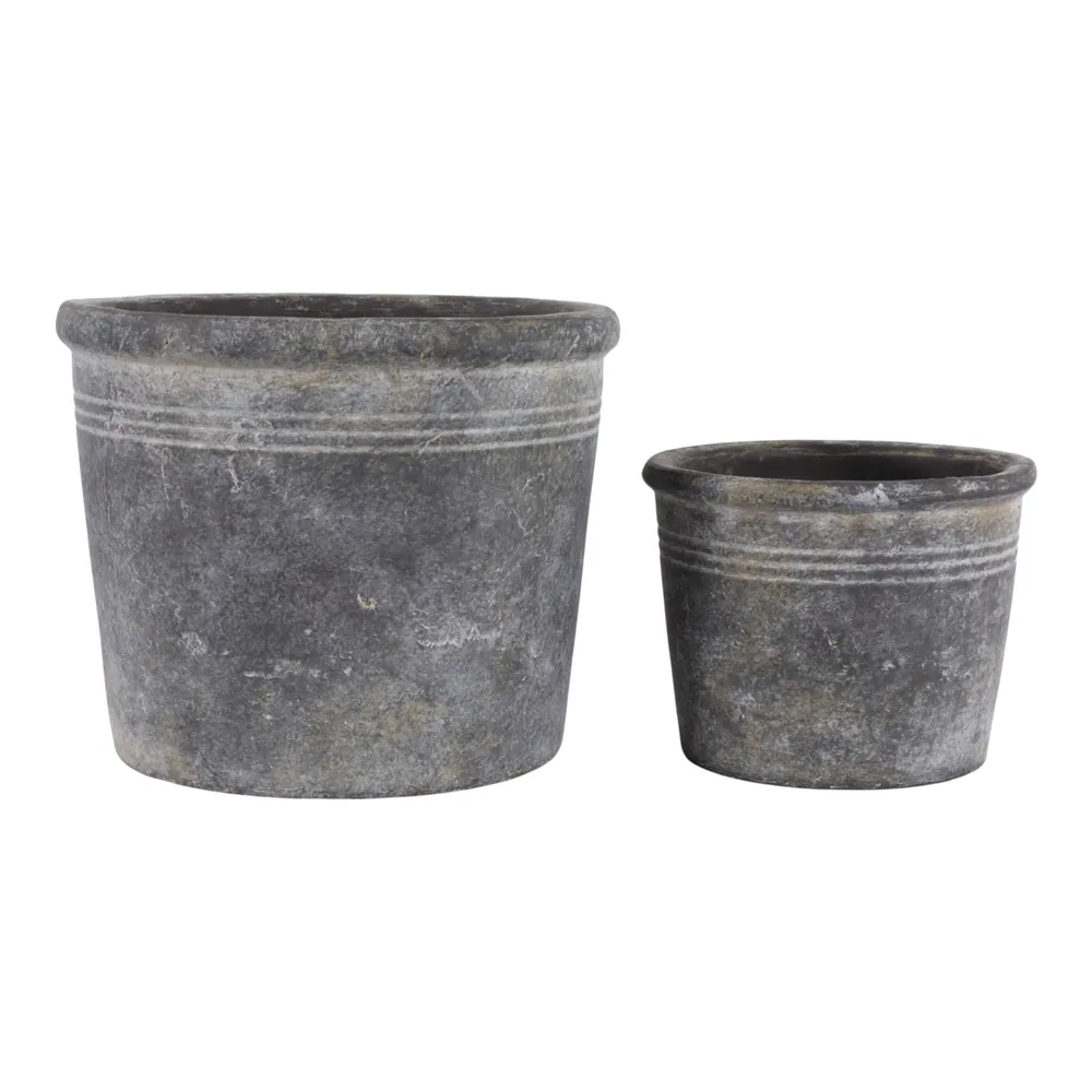 KENDALLWICK SET OF 2 BROWN PLANTER 8 (IN)