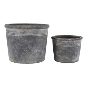 KENDALLWICK SET OF 2 BROWN PLANTER 8 (IN) 1