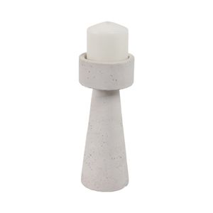 CARLIN WHITE CANDLE HOLDER 10 (IN) 3