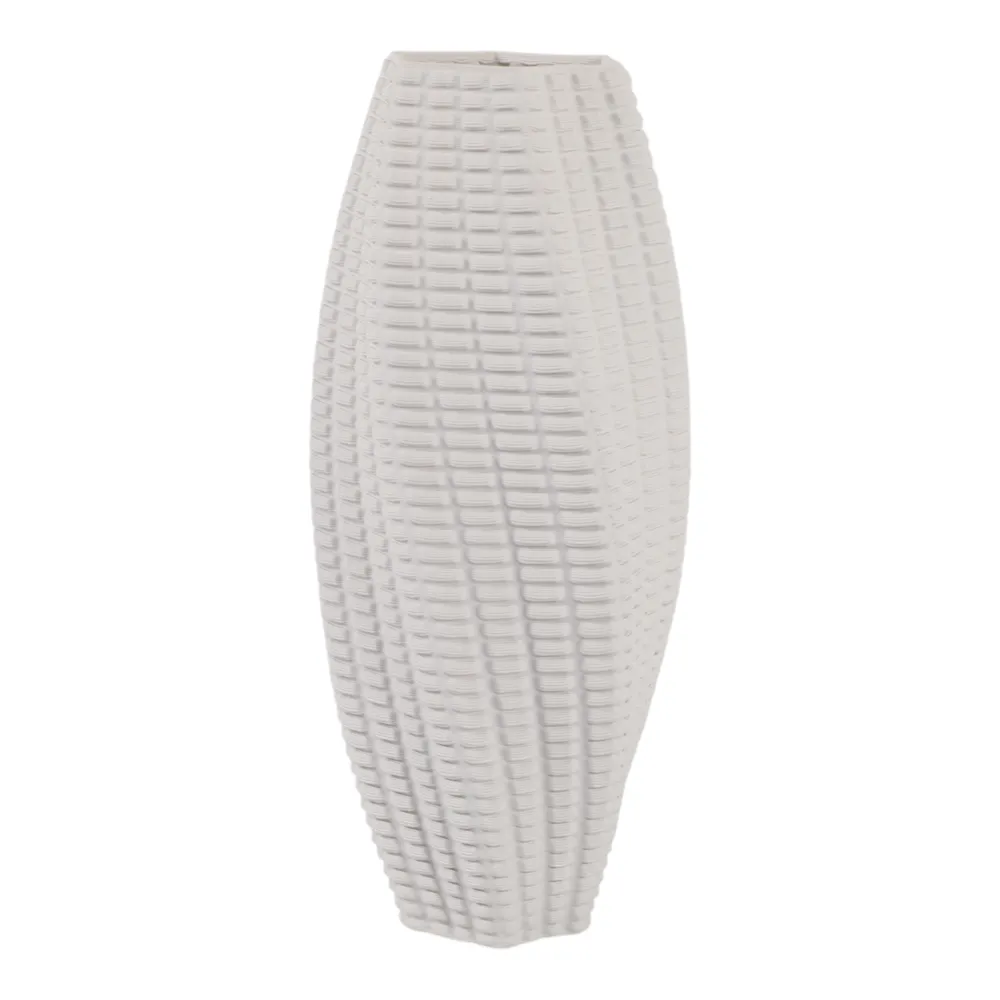 ELWINROSE WHITE VASE 16 (IN)