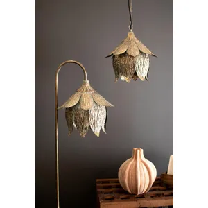 Antique Brass Tulip Floor Lamp 3