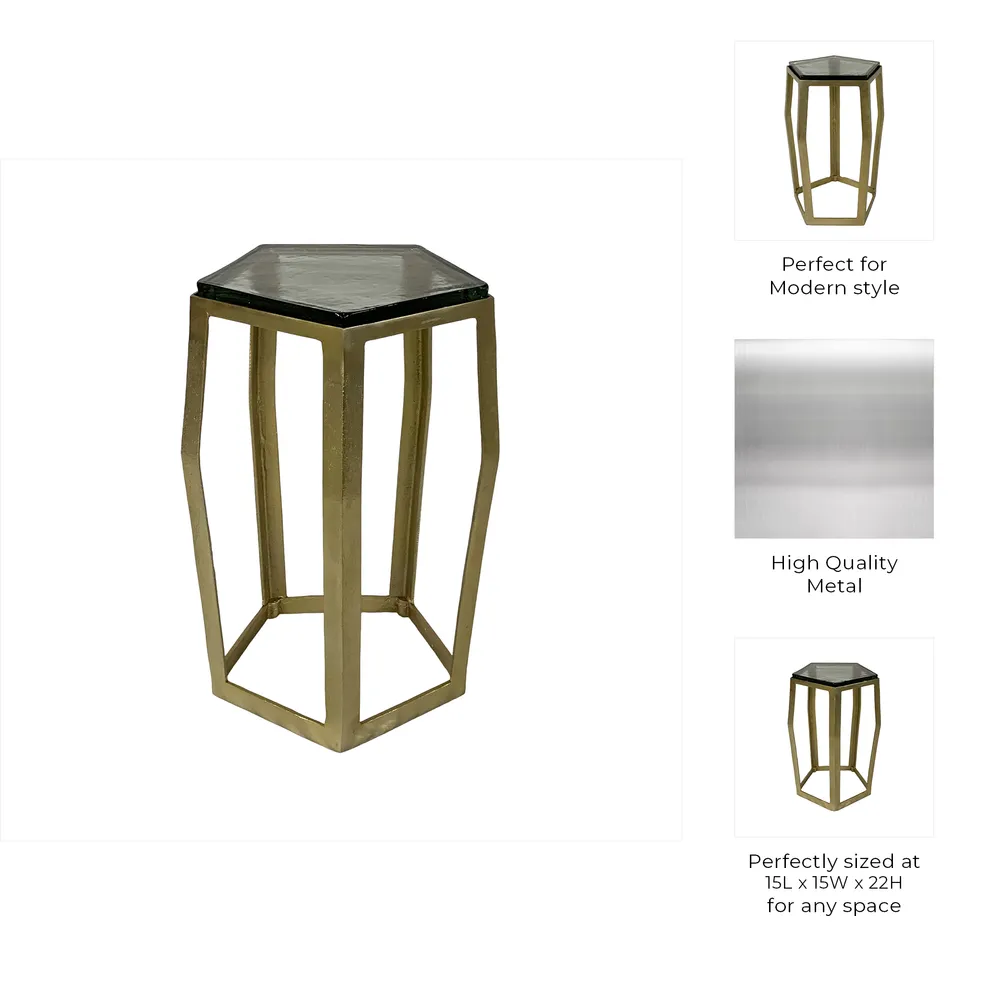HANNAHVALE GOLD TABLE 22 (IN)