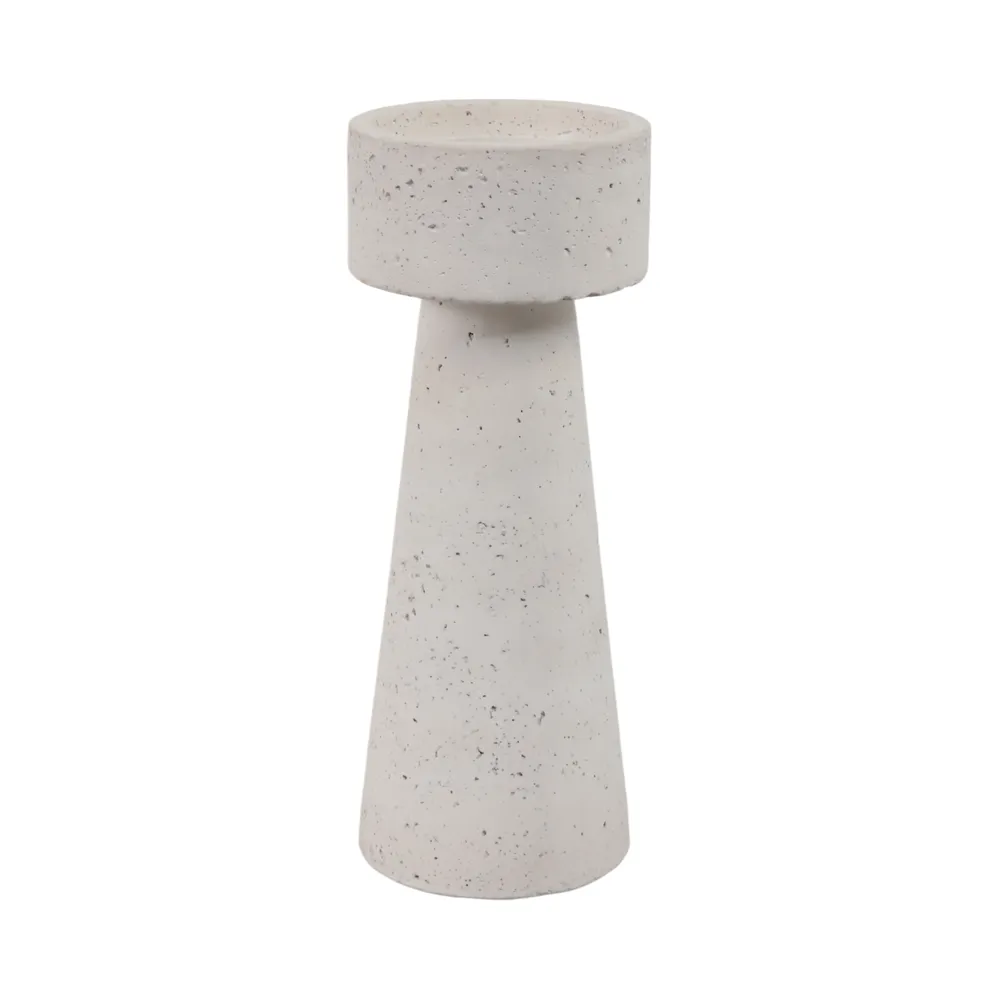 CARLIN WHITE CANDLE HOLDER 12 (IN)