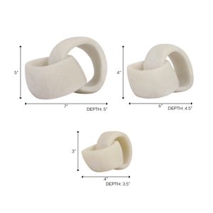 HALEYSHAW SET OF 3 WHITE DECOR 5 (IN) 10