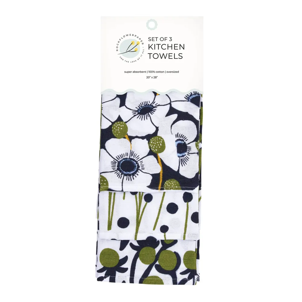 Windflower Cotton Kitchen Towels (Set of 3)