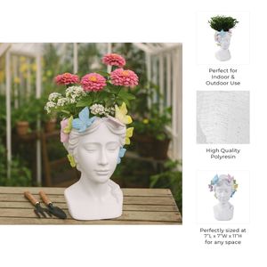 CORWINWELL WHITE PLANTER 11 (IN) 9