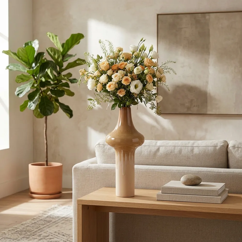 TUCKERVALE BROWN VASE 19 (IN)