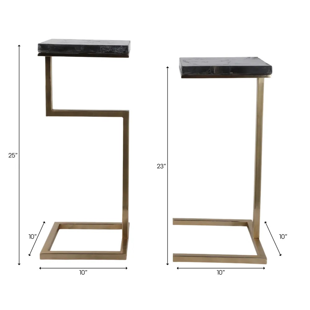 LEILAVALE SET OF 2 BLACK TABLE 25 (IN)