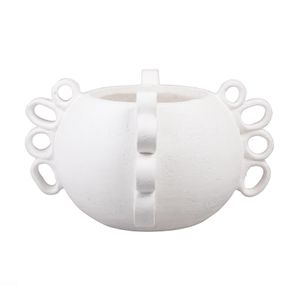 Rinko Wide Vase - White 1