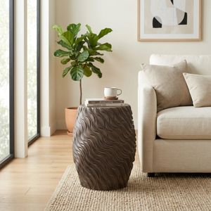 DEWEYHOLM BROWN GARDEN STOOL 20 (IN) 10