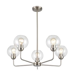 Astoria 28'' Wide 5-Light Chandelier - Brushed Nickel 3