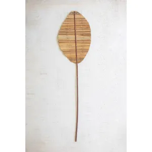 Tear Drop Natural Hogla Leaf with Stem 1