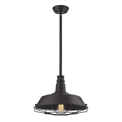Warehouse Pendant 15″ Wide 1-Light Pendant - Oil Rubbed Bronze