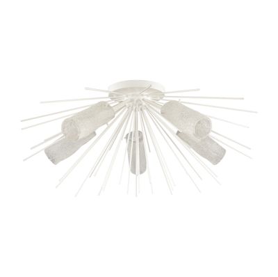 Sea Urchin 32″ Wide 5-Light Semi Flush Mount - White Coral