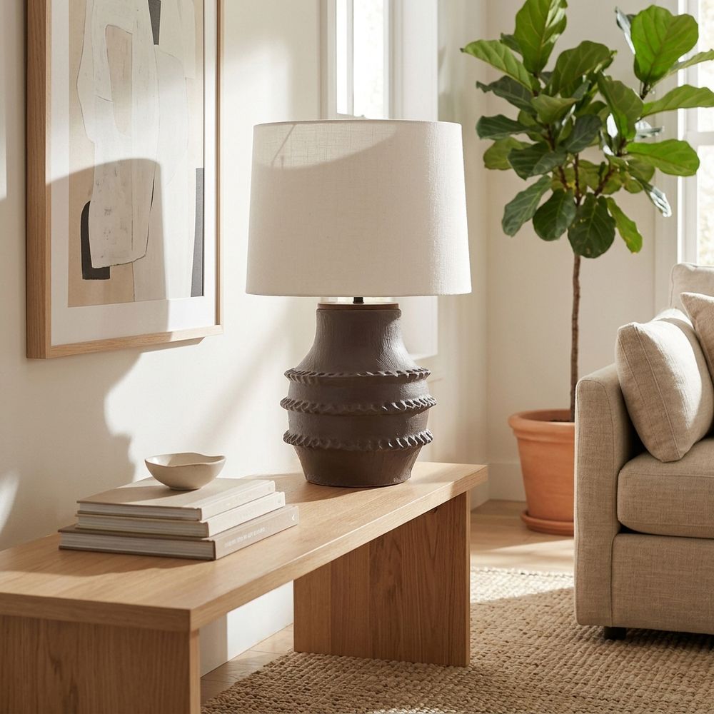 LAYLAWELL BROWN LAMP 25 (IN)