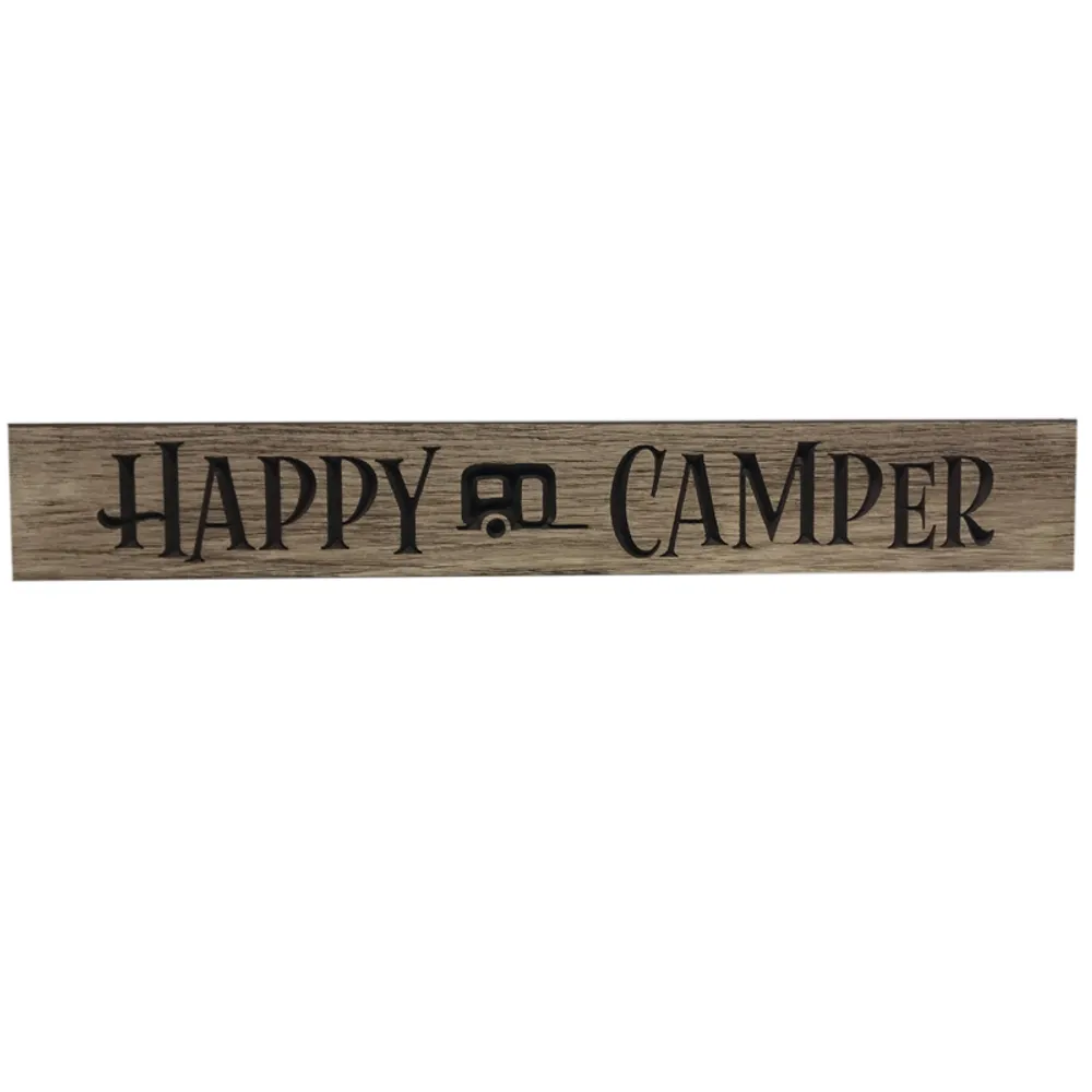 24" USA HAPPY CAMPER BARNWOOD SIGN/RV
