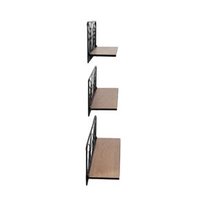 KIRAVIEW SET OF 3 BROWN WALL SHELF 8 (IN) 4