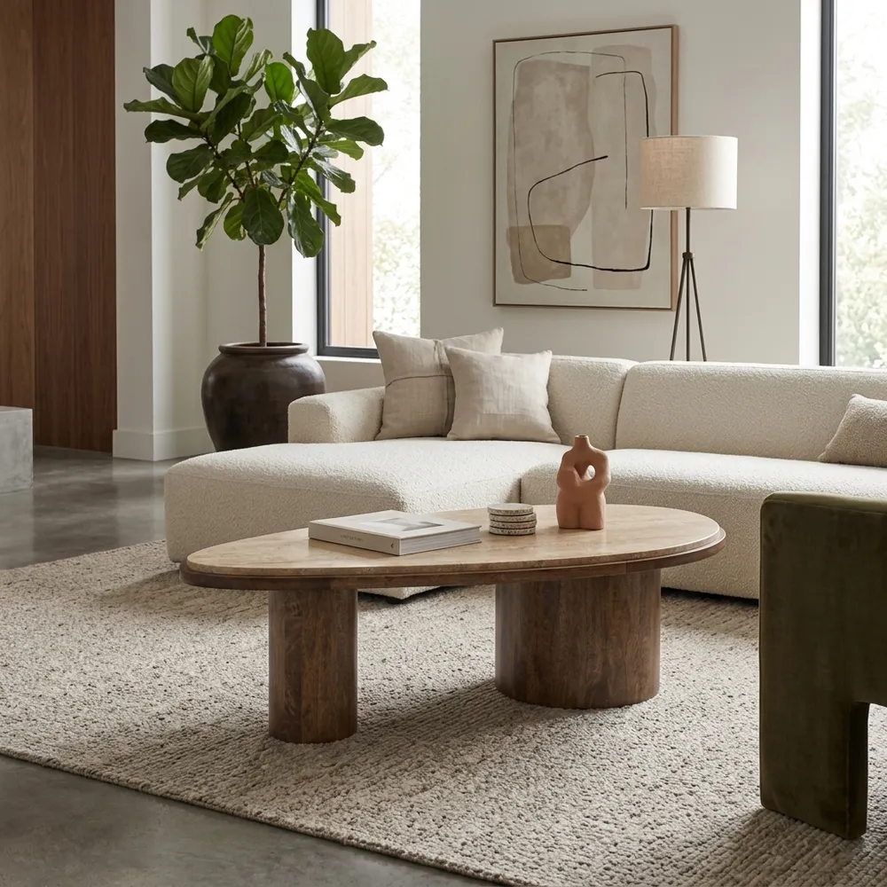 GRIFFINTON BROWN COFFEE TABLE 16 (IN)