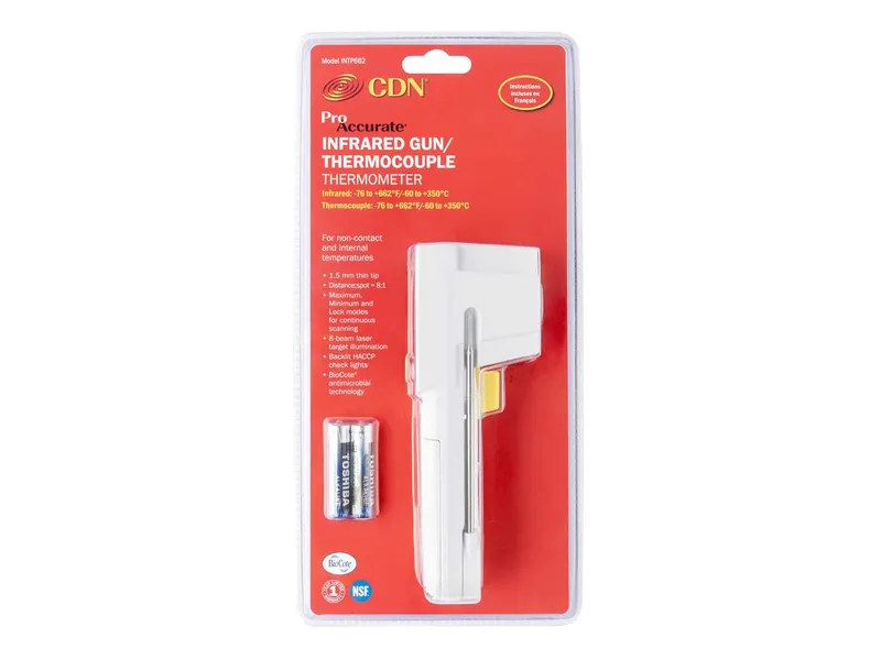 CDN Thermometer, Digital Infrared Gun/ Thermometer,ocouple White 4