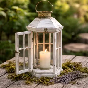 Antique Black Brushed  Lantern 27in 1
