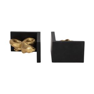 PAGEHOLM SET OF 2 BLACK BOOKENDS 6 (IN) 7