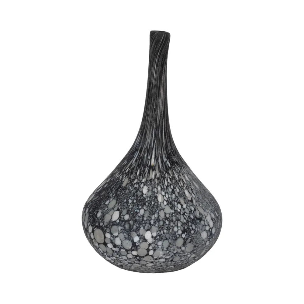 DOUGALROSE GRAY GLASS VASE 15 (IN)