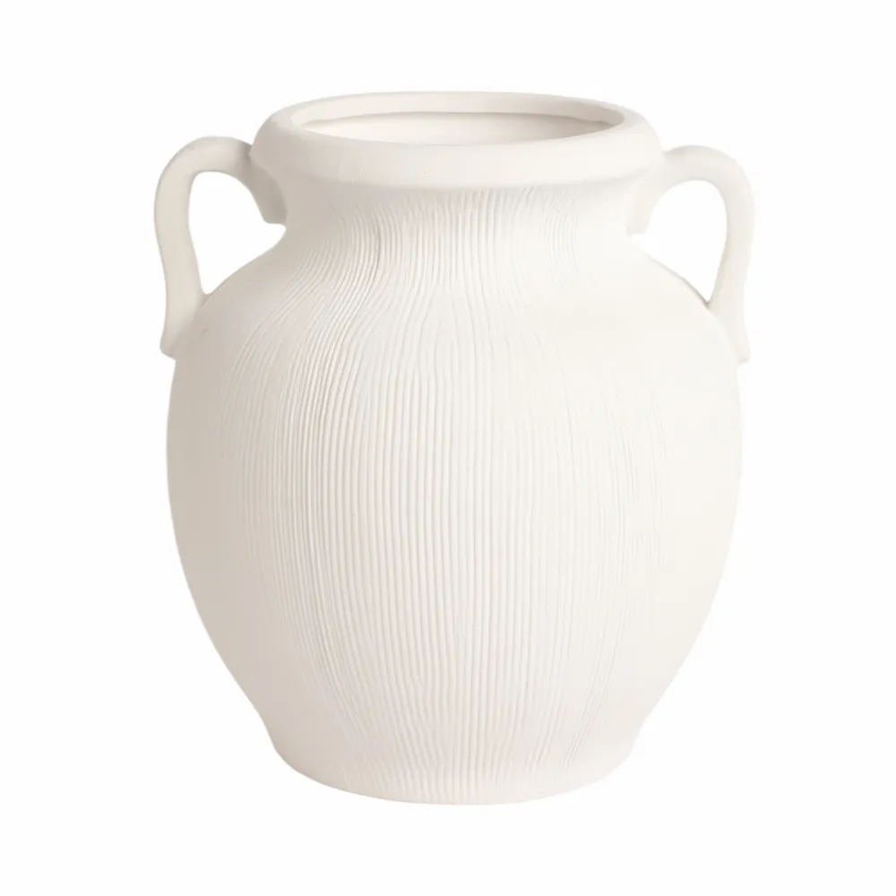 GARTONSHAW WHITE VASE 10 (IN)