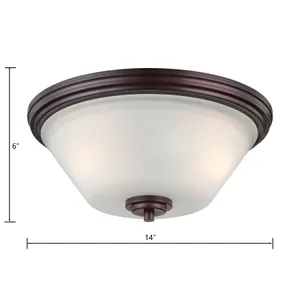 Pittman 14'' Wide 2-Light Flush Mount - Sienna Bronze 2