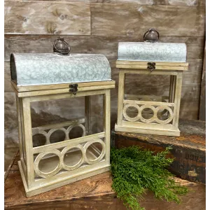 Medallion Lantern Set Of 2 19in and 15in 3