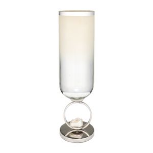 ROCKWIND WHITE GLASS VASE 21 (IN) 1